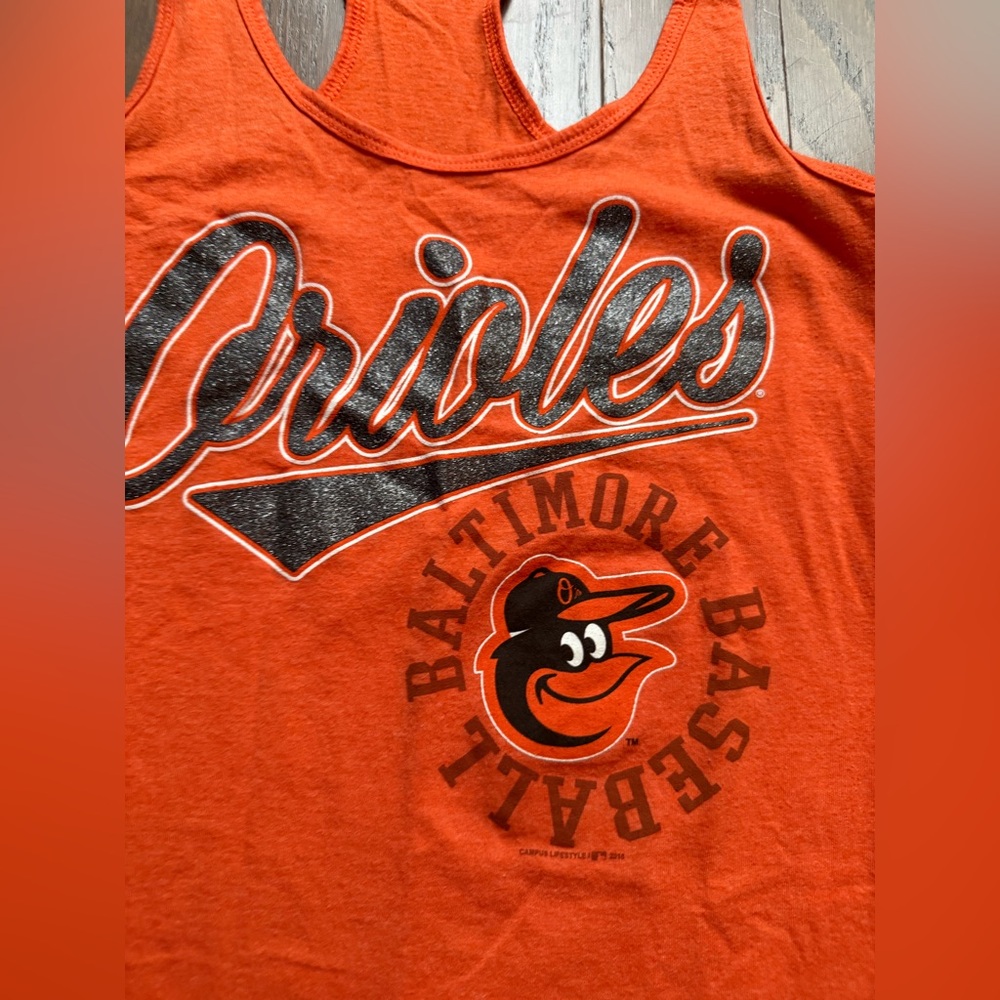 Baltimore Orioles Womens Tank Top Orange MLB Genuine Sz medium racer back - Picture 4 of 8